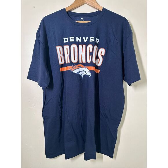 Fanatics NFL Denver Broncos Blue and Orange Short Sleeve T Shirt Size XL - Picture 2 of 4